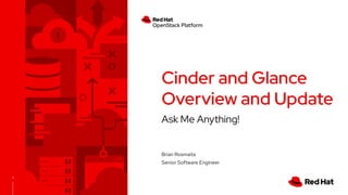 1
Ask Me Anything!
Cinder and Glance
Overview and Update
Brian Rosmaita
Senior Software Engineer
 