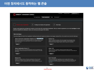 어떤 장치에서도 동작하는 웹 콘솔

21
- Internal Use Only -

 