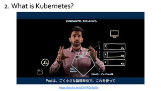 2. What is Kubernetes?
https://youtu.be/zGXYRQ-8pU0
 