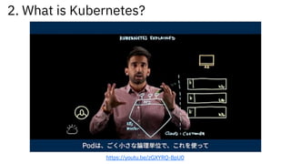 2. What is Kubernetes?
https://youtu.be/zGXYRQ-8pU0
 