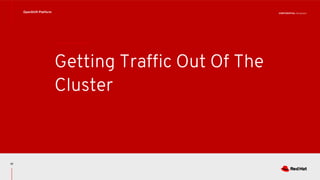 CONFIDENTIAL Designator
Getting Traffic Out Of The
Cluster
77
OpenShift Platform
 