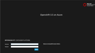 Openshift 3.5 on Azure
 