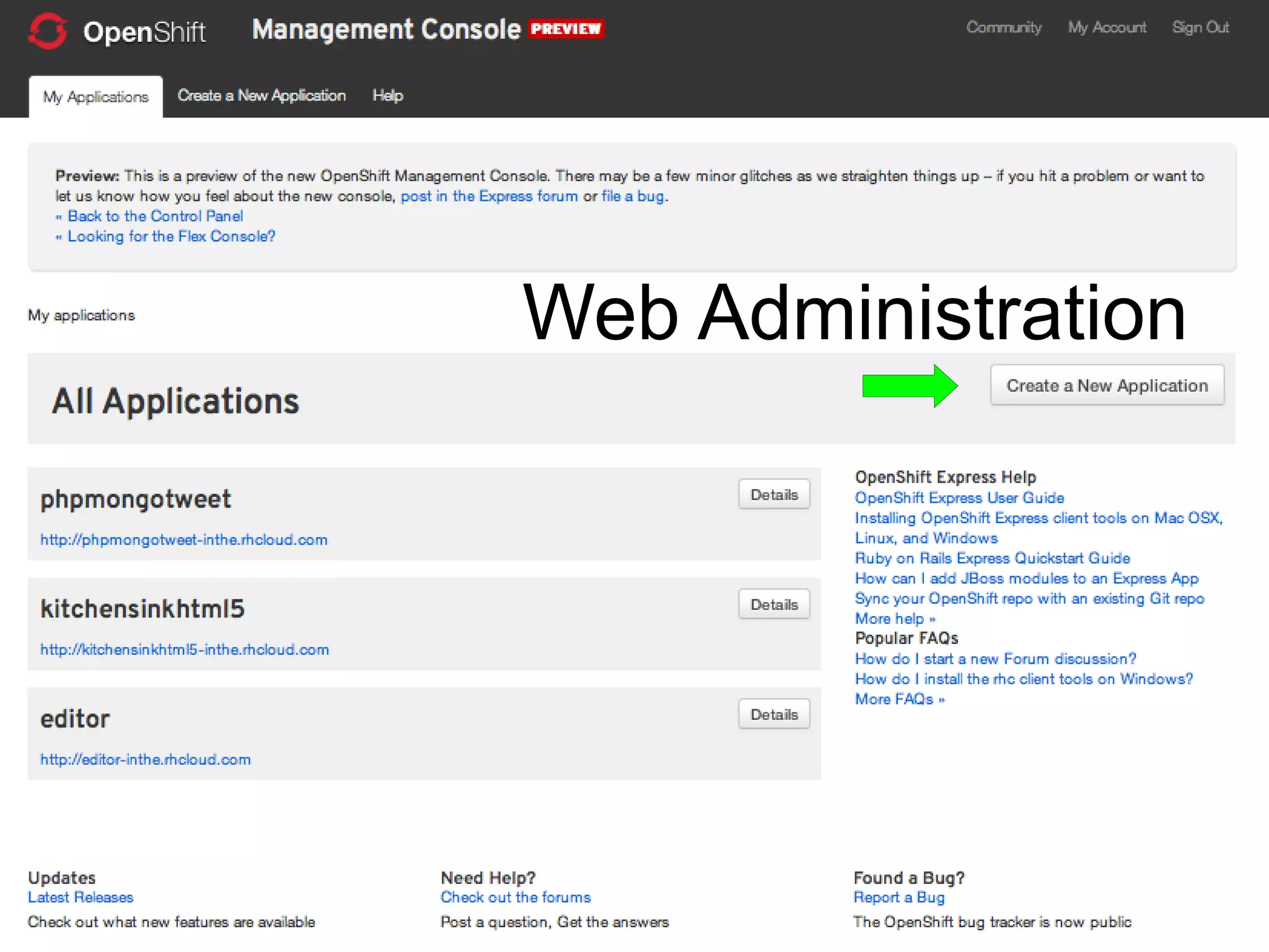 Web Administration
 