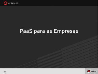 PaaS para as Empresas




30
 