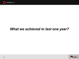 What we achieved in last one year?

14

 