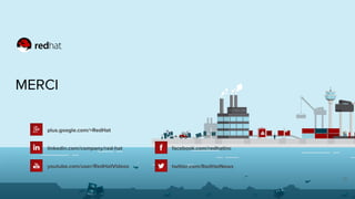 MERCI
31
plus.google.com/+RedHat
linkedin.com/company/red-hat
youtube.com/user/RedHatVideos
facebook.com/redhatinc
twitter.com/RedHatNews
 