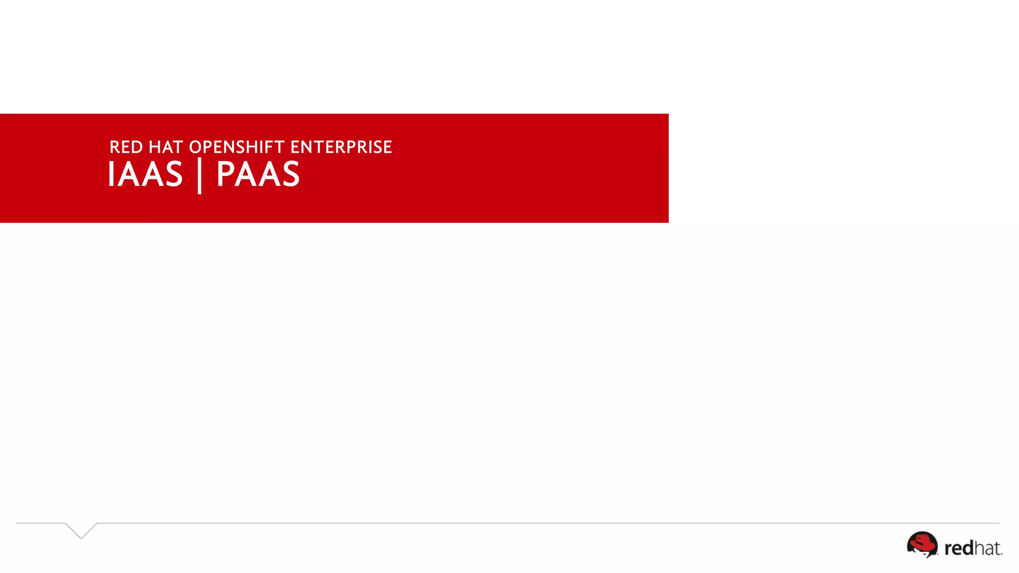 RED HAT OPENSHIFT ENTERPRISE 
IAAS | PAAS 
 