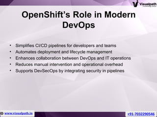 OpenShift Training Institute Hyderabad | OpenShift Training Online | PPT