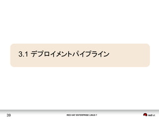 RED HAT ENTERPRISE LINUX 739
3.1 デプロイメントパイプライン	
 