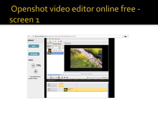 Openshot video editor online free