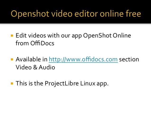 openshot video editor online
