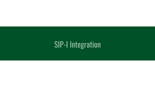 SIP-I Integration
 