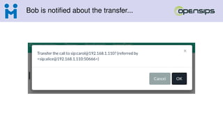 Bob is notified about the transfer...
 