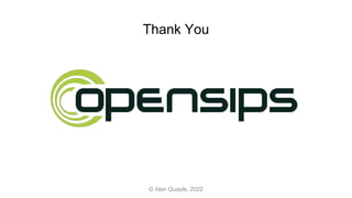 OpenSIPS Summit, Open Source Telecom Software Survey 2022