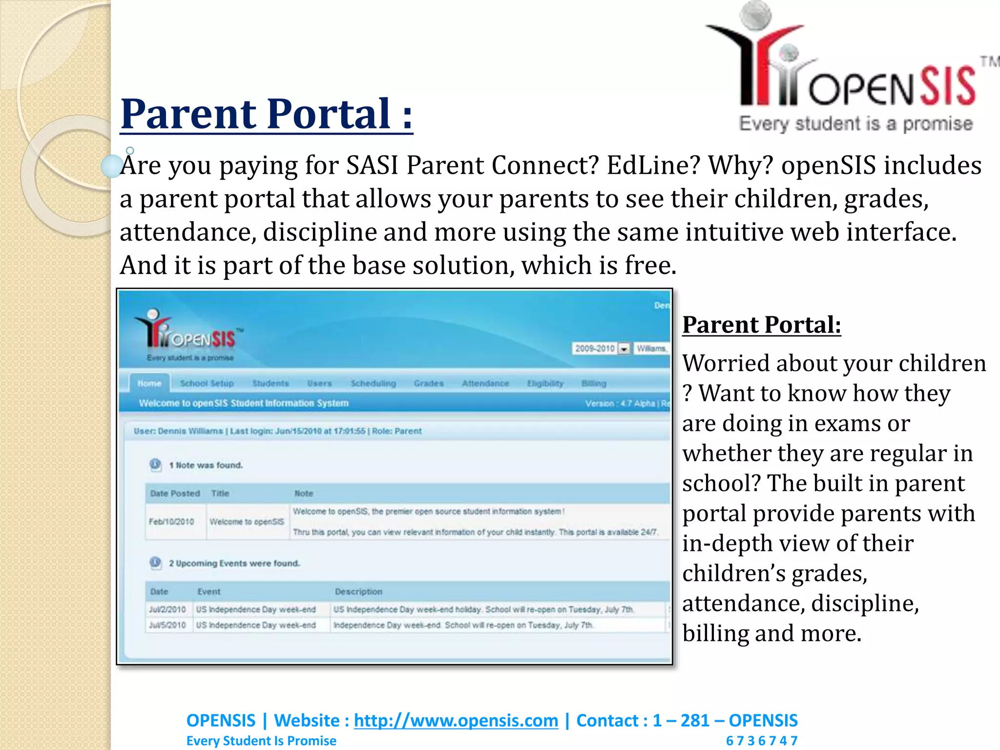 Open sis - benefits of student information system | PPT | Free Download