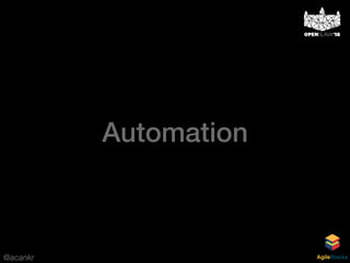 @acankr AgileStacks
Automation
 