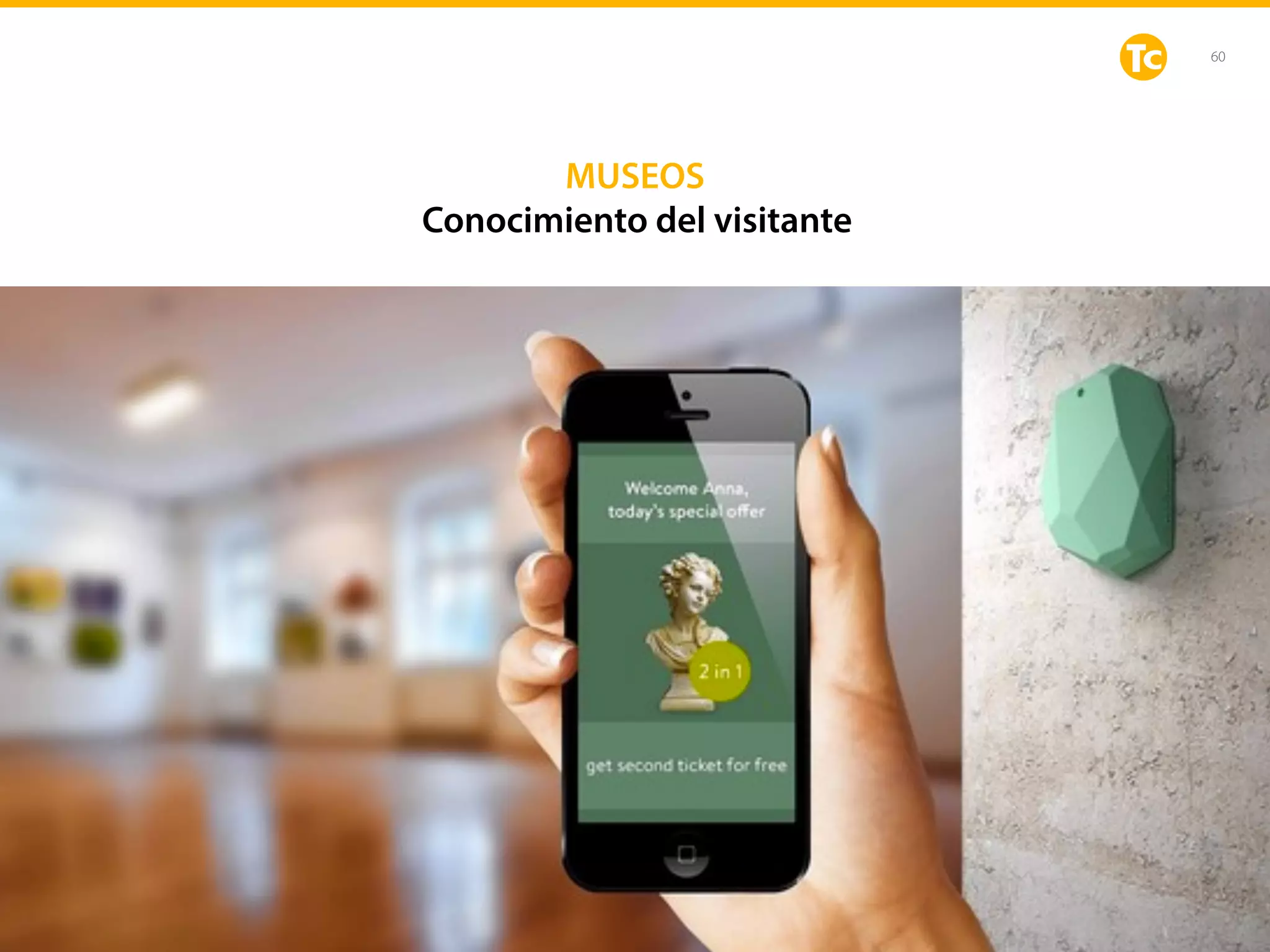 60
MUSEOS
Conocimiento del visitante
 