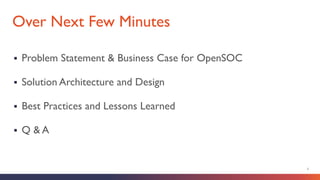 Open Security Operations Center - OpenSOC | PDF