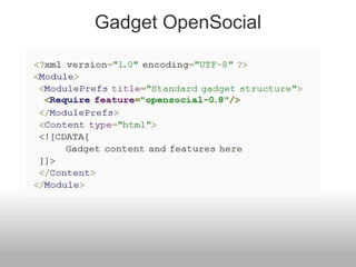 Gadget OpenSocial 
