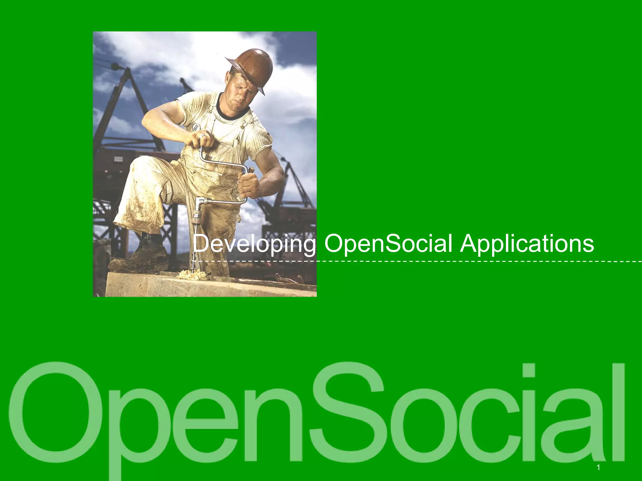 Developing OpenSocial Applications 