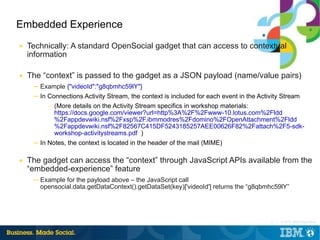 Open social gadgets in ibm connections | PDF