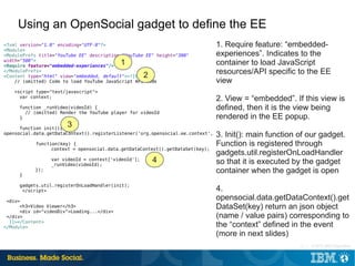 Open social gadgets in ibm connections | PDF
