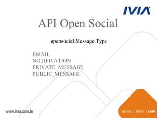 API Open Social opensocial.Message.Type EMAIL  NOTIFICATION PRIVATE_MESSAGE PUBLIC_MESSAGE 