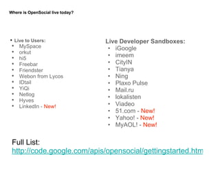 Google Devfest Bangkok - OpenSocial