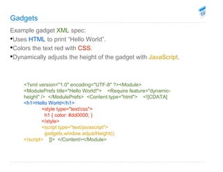 Google Devfest Bangkok - OpenSocial