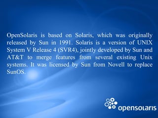Open solaris | PPT