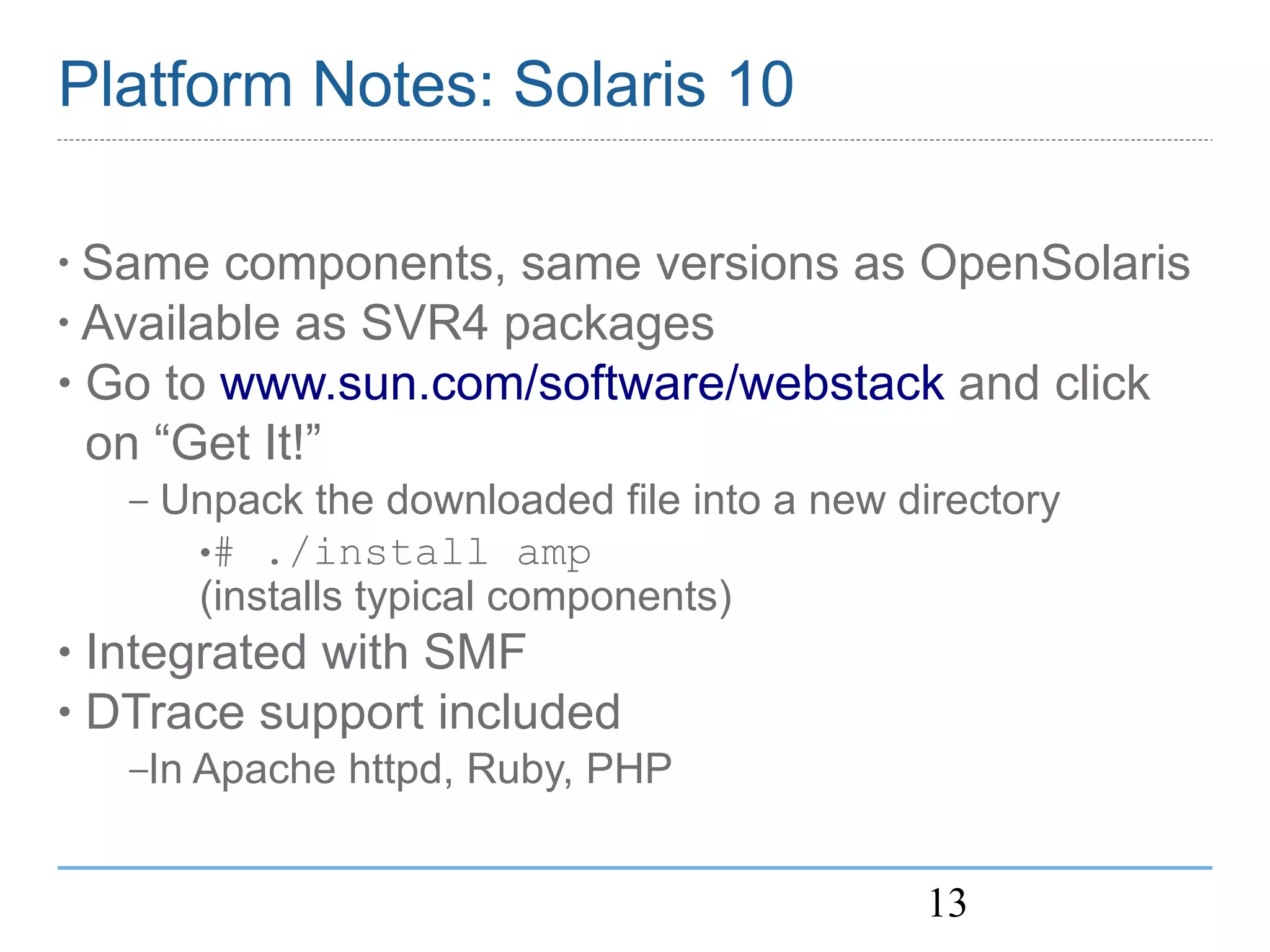 OpenSolaris Web Stack MySQL BOF