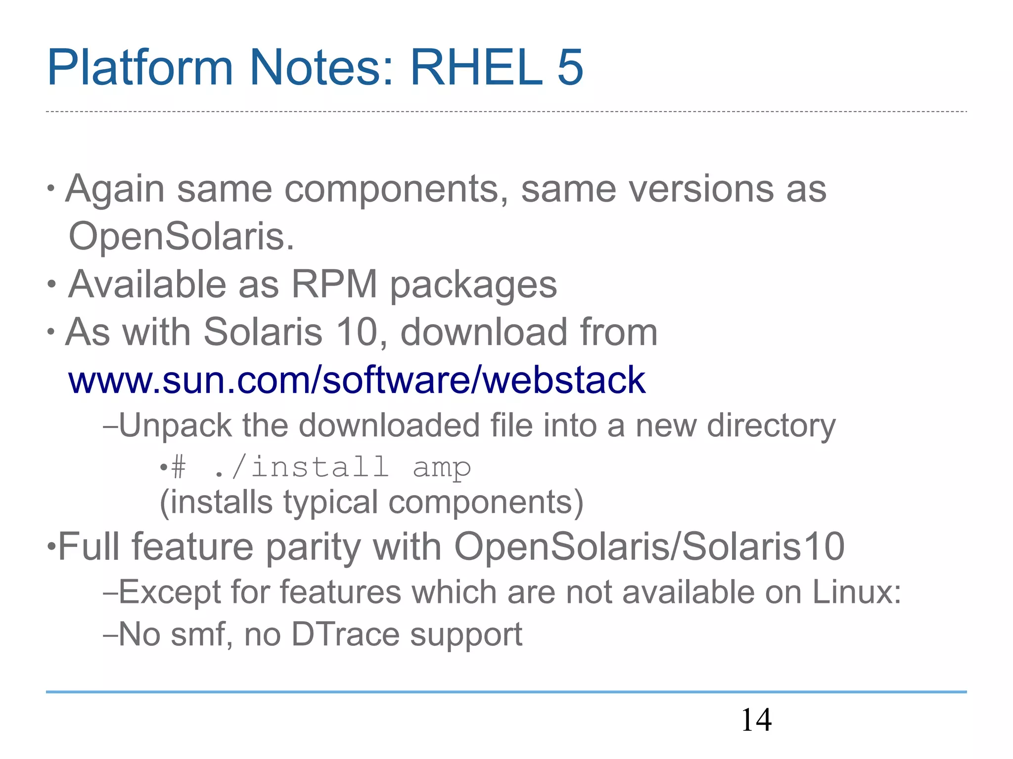 OpenSolaris Web Stack MySQL BOF