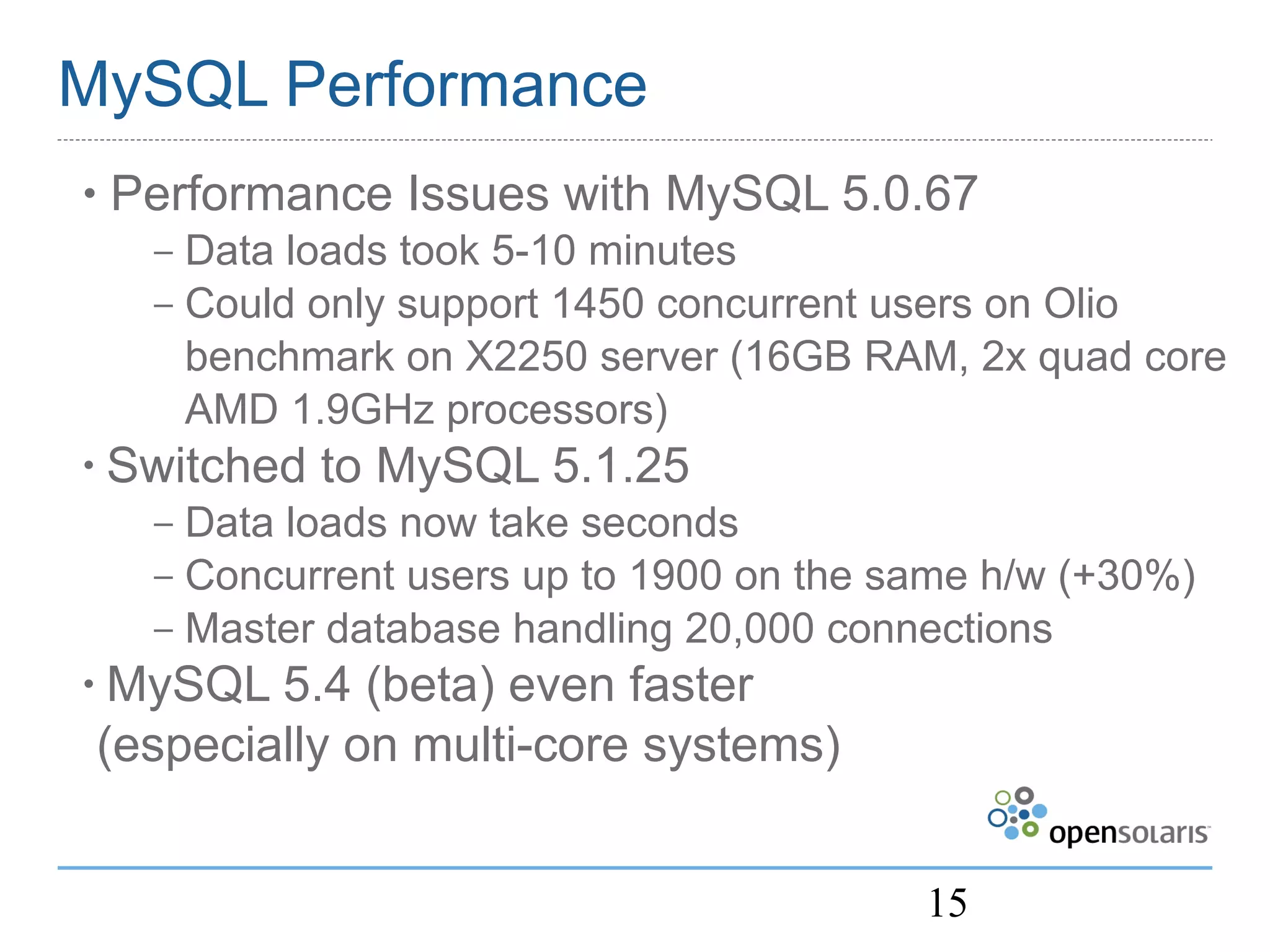 OpenSolaris Web Stack MySQL BOF