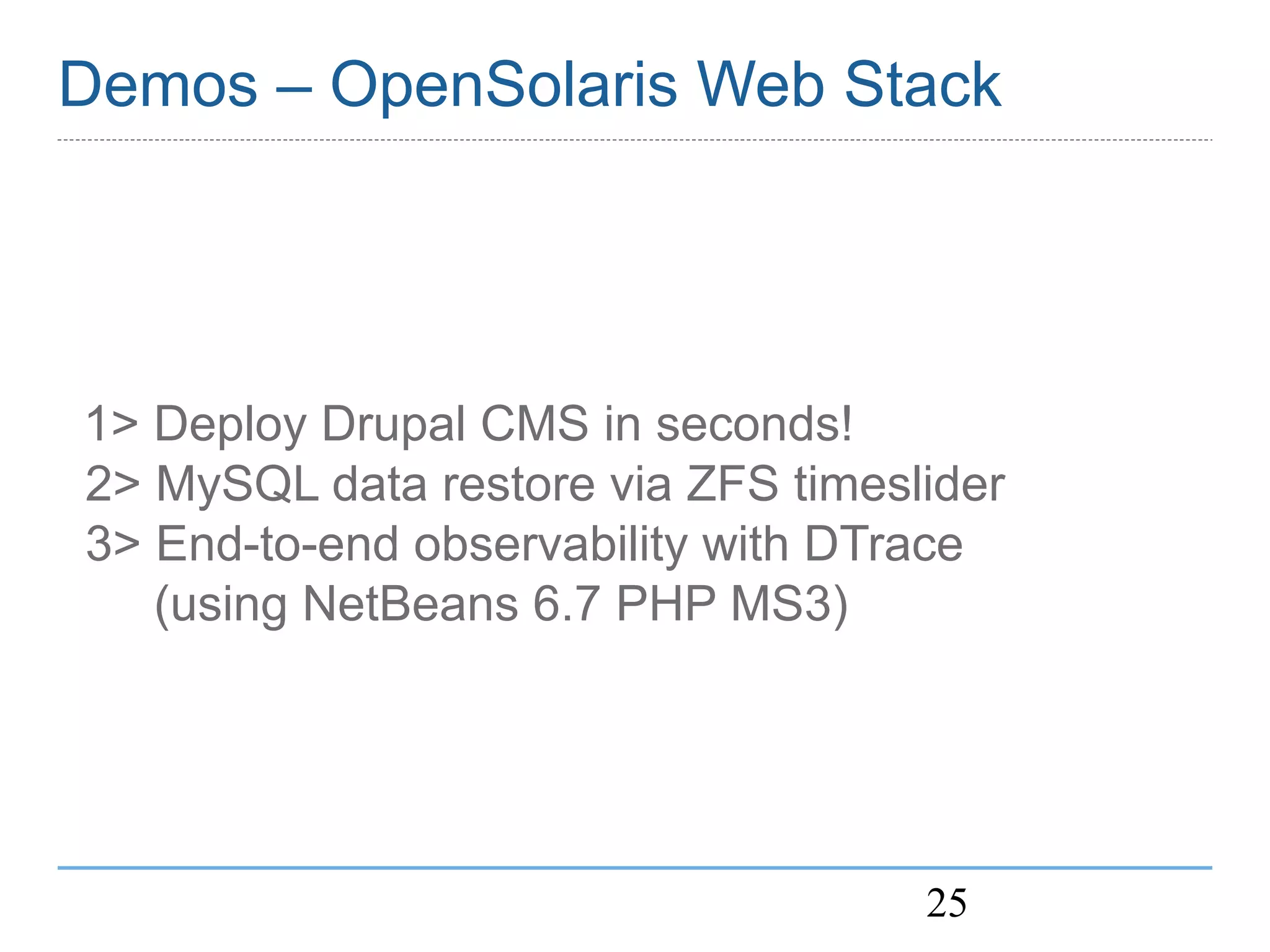 OpenSolaris Web Stack MySQL BOF