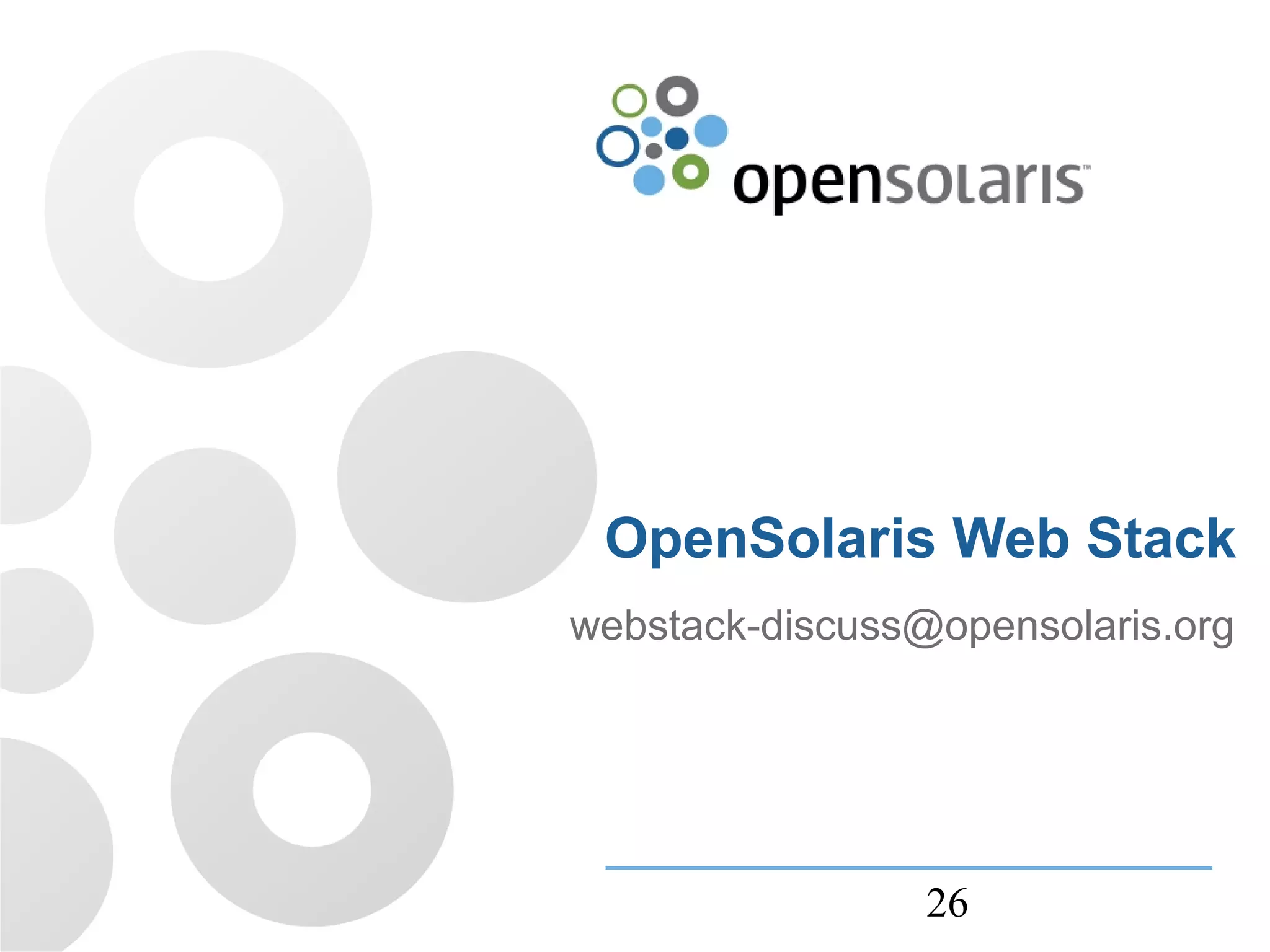 OpenSolaris Web Stack MySQL BOF
