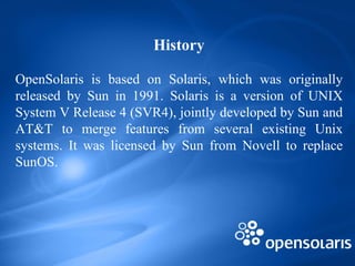 Sunos Features Open solaris (final) | PPT