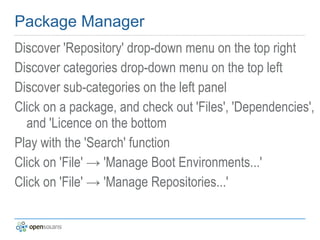 If you have Windows installed, and you set up sufficient space for installing the OpenSolaris 2009.06 operating system, the installation should be straightforward. All versions of the OpenSolaris software for the x86 platform use the GNU Grand Unified Bootloader (GRUB). The OpenSolaris software recognizes Windows and ensures that the Windows partitions remain unchanged during an installation. When the OpenSolaris installation completes, and the system reboots, the GRUB menu displays both the Windows and the OpenSolaris boot entries. 
