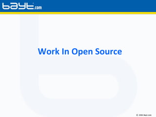Work In Open Source 