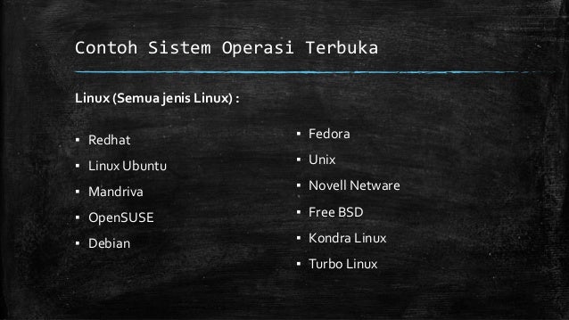 Sistem Operasi terbuka