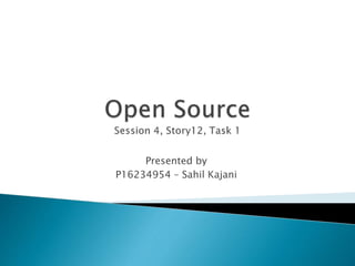 Presented by
P16234954 – Sahil Kajani
 