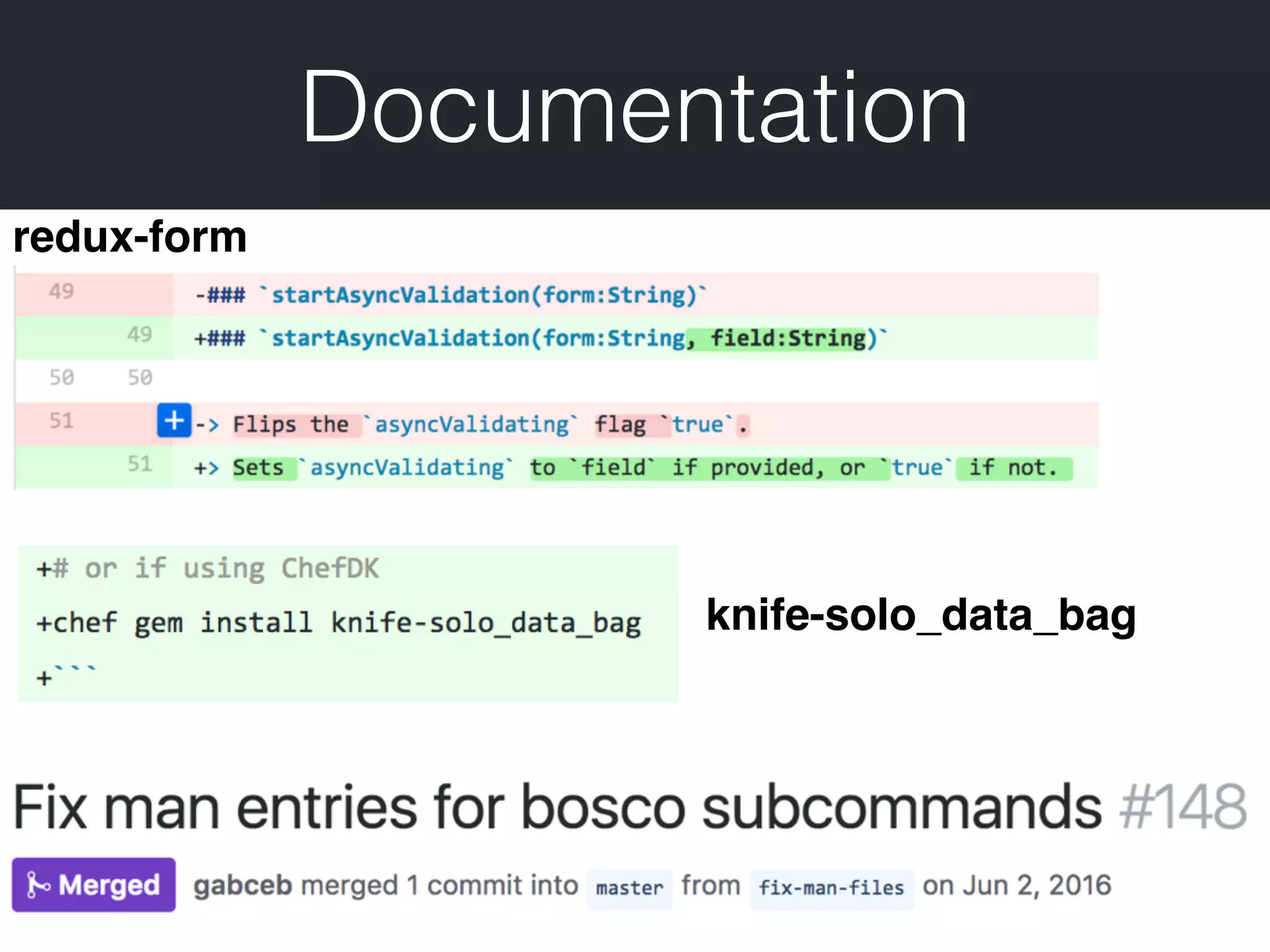Documentation redux-form knife-solo_data_bag 