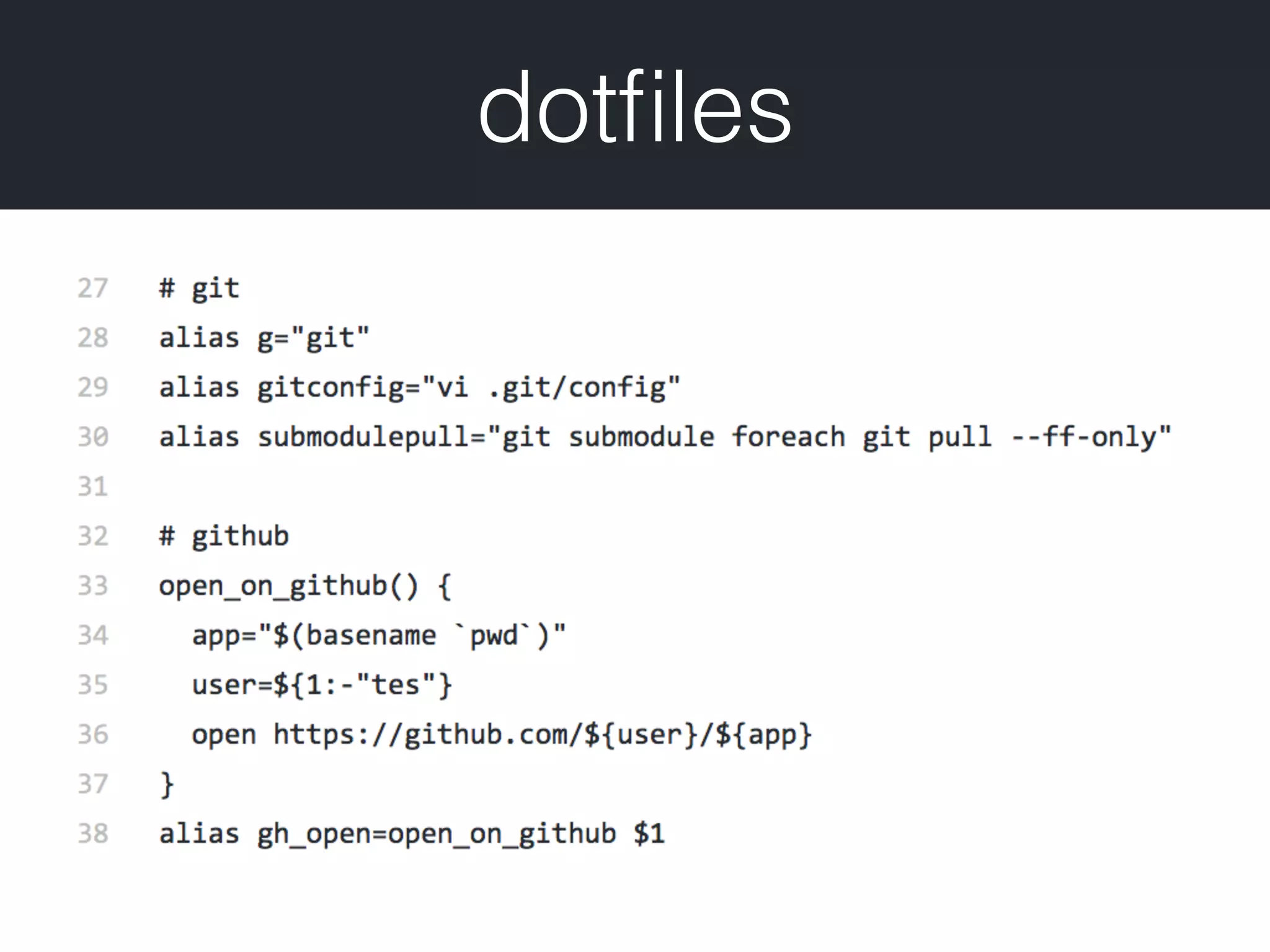 dotﬁles 