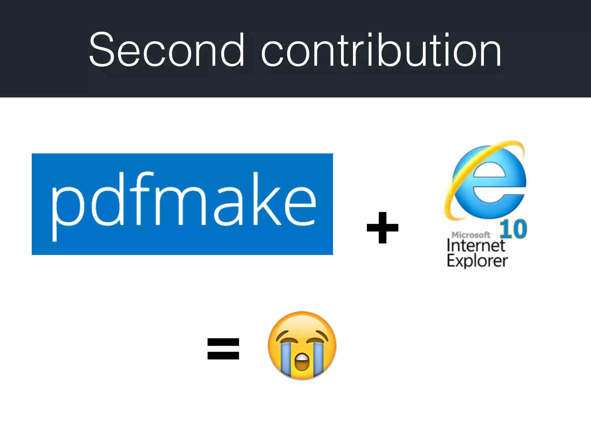 Second contribution + 😭= 