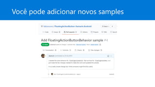 Você pode adicionar novos samples
 