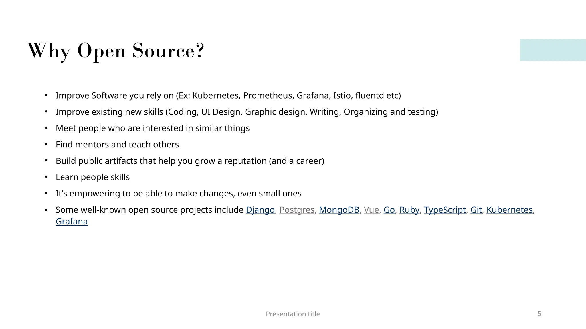 contributing to open source in just about any skill | PPTX