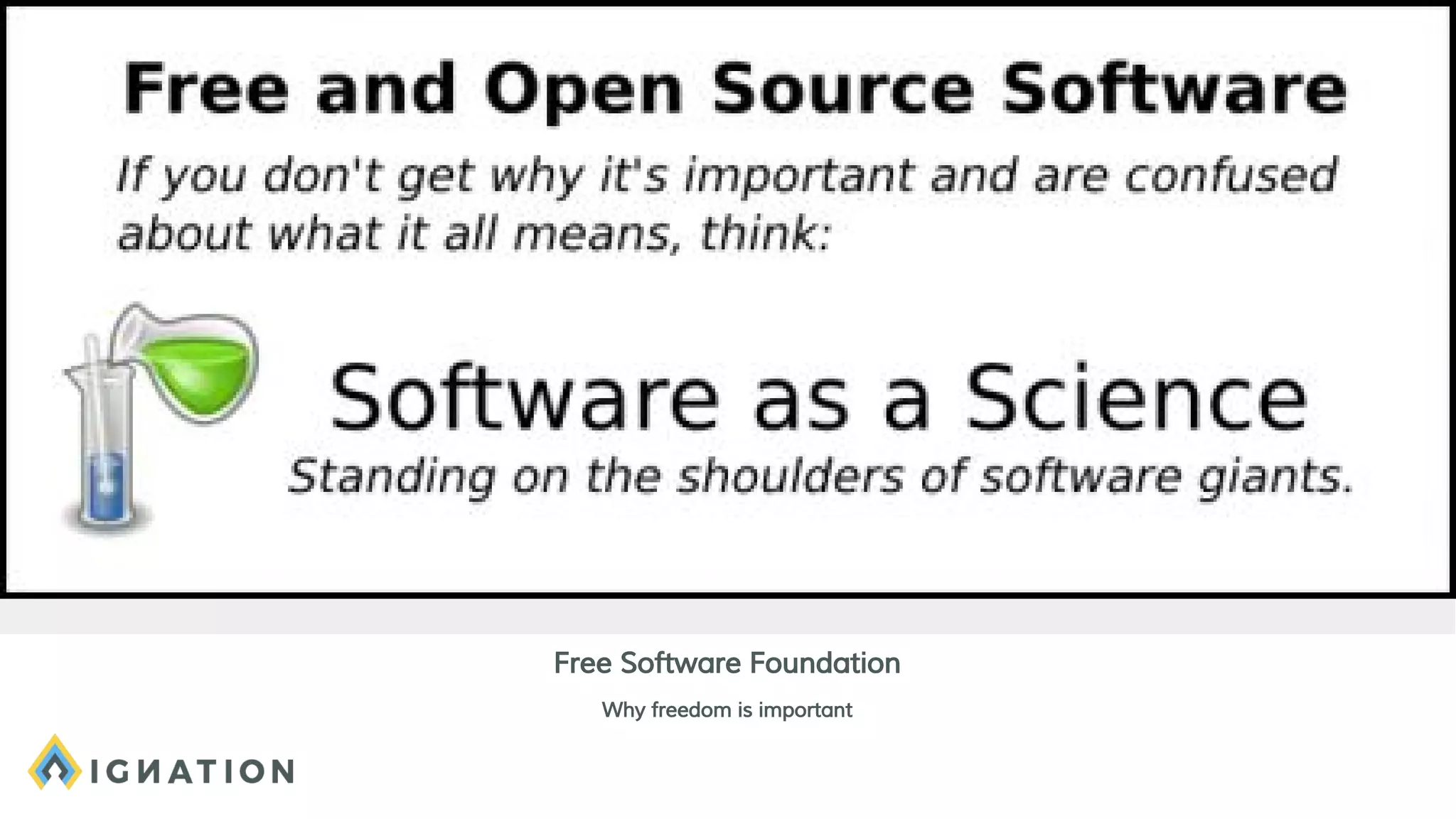 Free Software Foundation
Why freedom is important
 