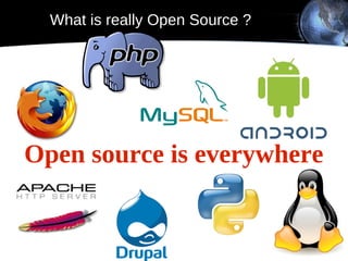 What is really Open Source ?




Open source is everywhere


                                 4/21
 