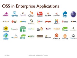 OSS in Enterprise Applications 
09/19/14 Presentation by Harishankar Rangaraj 
 