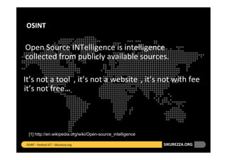 Open Source Intelligence (OSINT) | PDF