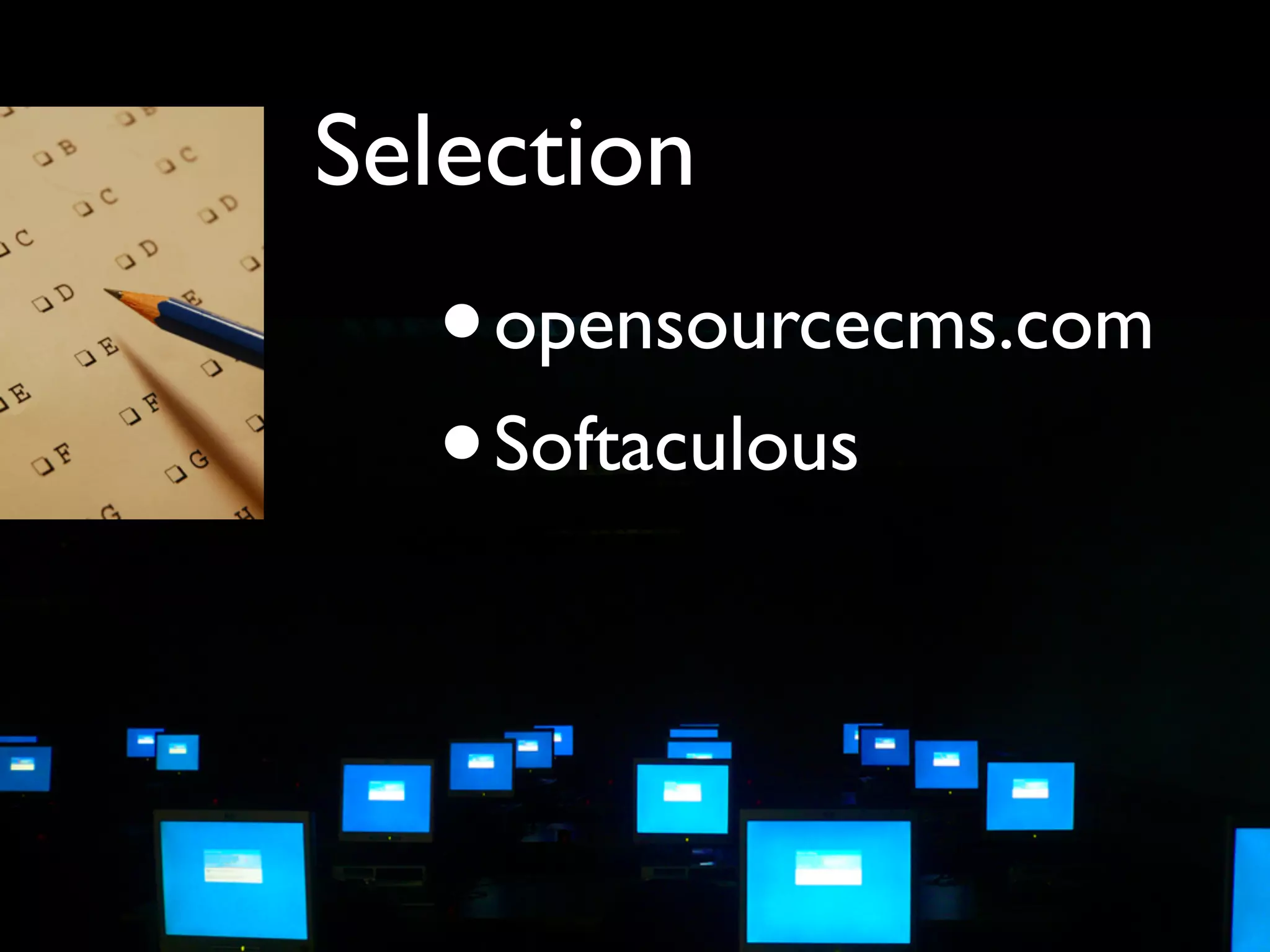 Topics
    •Selection
    • Installation
 